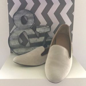 J Crew Off white/light Beige Loafers
